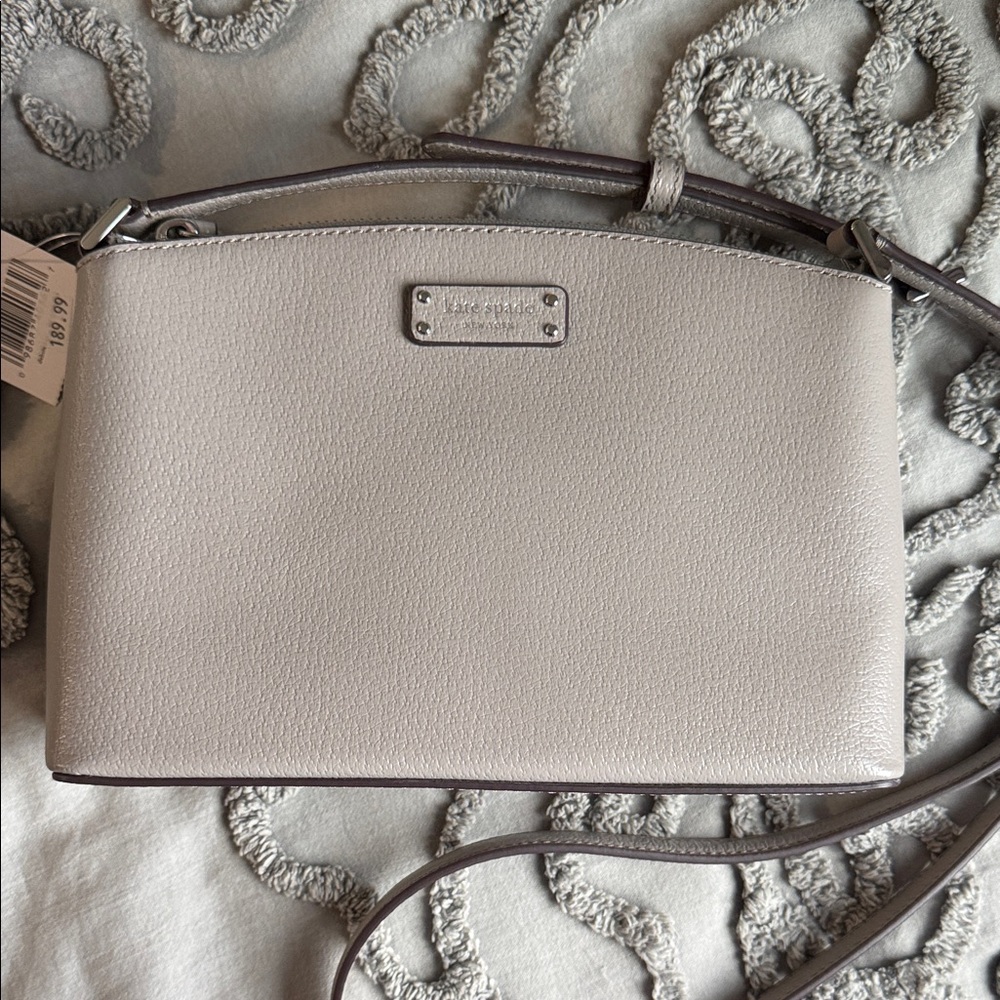 Kate Spade Elegant Gray Crossbody Bag NEW